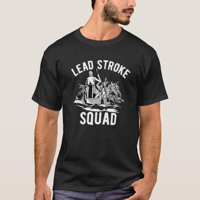 Drakbåtsrodd Lead Stroke Lag  T Shirt (Framsida)