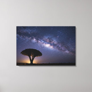 Drakblodsträd Vintergatan Canvas Uråldrig Natur