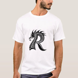 Drakbrev R – Kunglig Drak Initial Design T Shirt