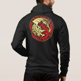 Drakcirkel - Guld med röd eld T Shirt