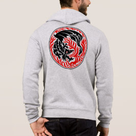 Drakcirkel - Svart med Röd Eld T Shirt