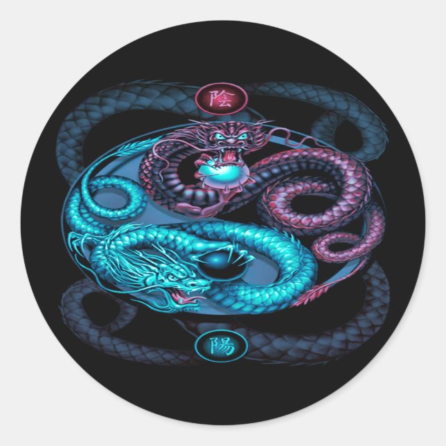 drakdekordekal runt klistermärke (Framsida)