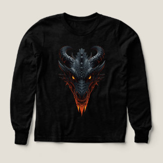 Drakdöme – Lyxig Kraftfull Svart Drak T-Shirt