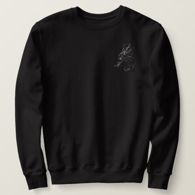 - “Drakdrift Tee – Klassisk design, vild energi” Lång Ärmad Tröja (Design framsida)