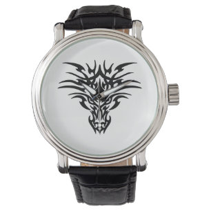 Drake-ansikts-tatuering Armbandsur