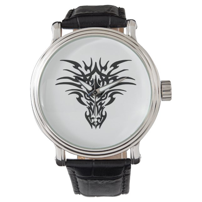 Drake-ansikts-tatuering Armbandsur (Framsida)