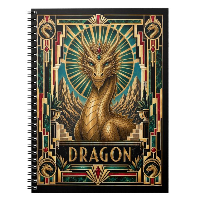 Drake, Art Deco Myttisk Anteckningsbok (Framsidan)