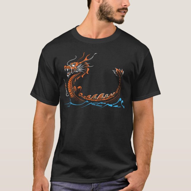 Drake-Drakbåt Drakbåt Paddling Drakbåt F T Shirt (Framsida)