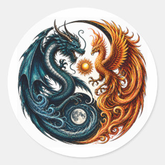 Drake & Fenix Yin Yang Runt Klistermärke