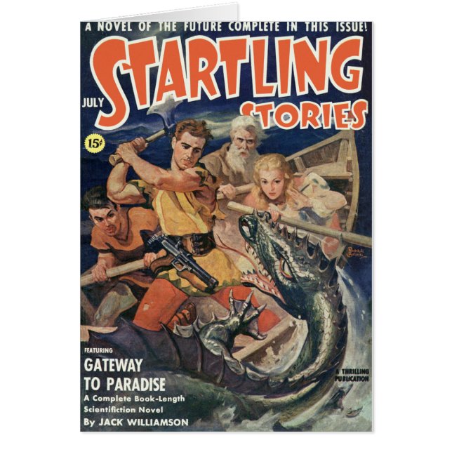 Drake för ilsket hav hälsningskort (Framsidan)