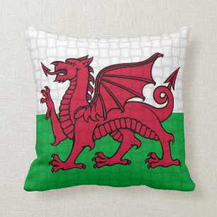 Drake för Wales walesisk flaggacymru Kudde
