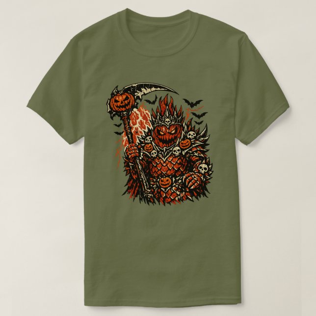 Drake Frukt Djävulsk Kung Halloween — Mörk Retro  T Shirt (Design framsida)