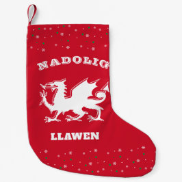 Drake God Jul Merry Christmas Walisisk Tema Liten Julstrumpa