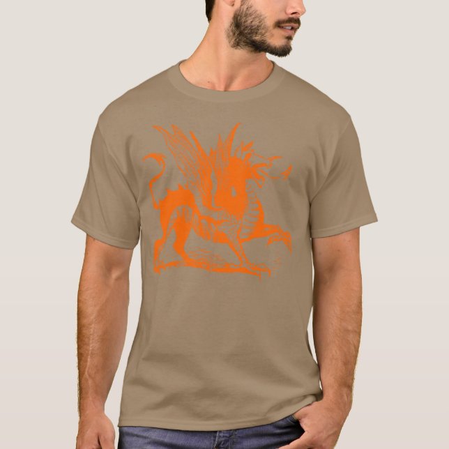 Drake-gravering - Orange T-shirt (Framsida)
