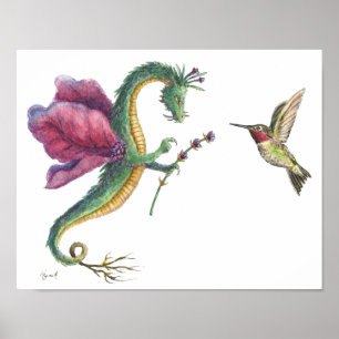 Drake- & Hummingbirdtryck Poster