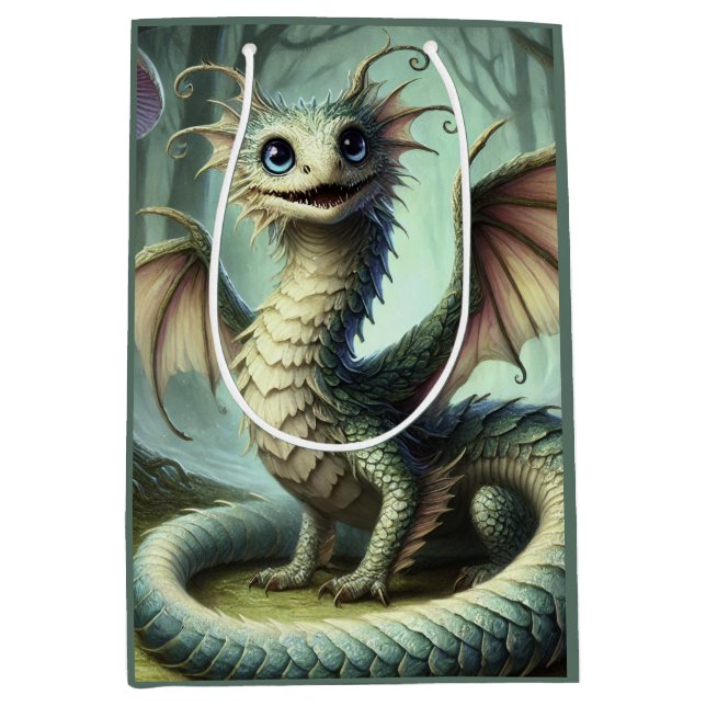 Drake Jabberwocky Söt Fantasy Varelse Konst (Framsidan)