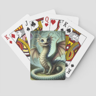 Drake Jabberwocky Söt Fantasy Varelse Konst Casinokort