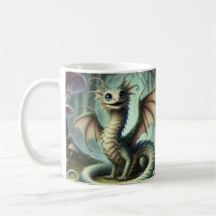 Drake Jabberwocky Söt Fantasy Varelse Konst Kaffemugg