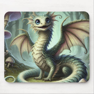 Drake Jabberwocky Söt Fantasy Varelse Konst Musmatta