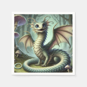Drake Jabberwocky Söt Fantasy Varelse Konst Pappersservett