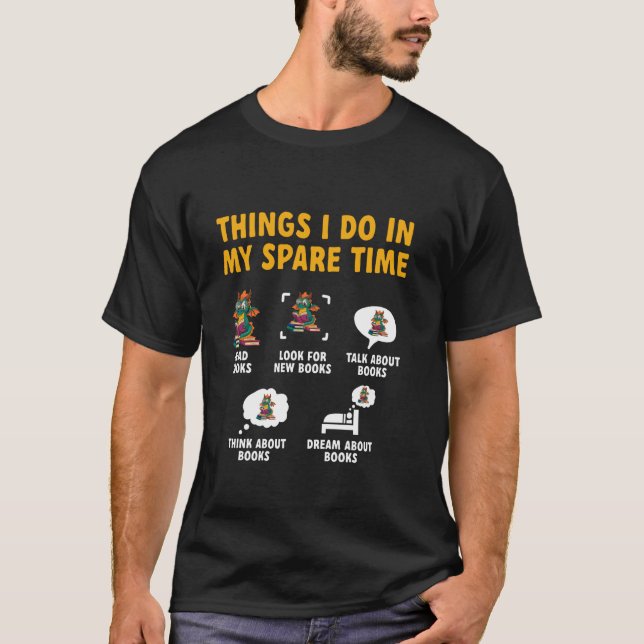 Drake Läs saker jag gör på min fritid Böcker T Shirt (Framsida)