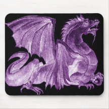 Drake ledar- purpurfärgade Mousepad