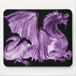 Drake ledar- purpurfärgade Mousepad Musmatta