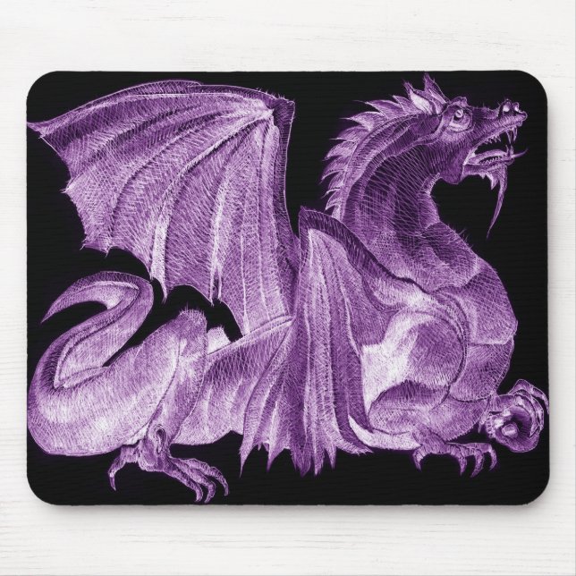 Drake ledar- purpurfärgade Mousepad Musmatta (Framsidan)