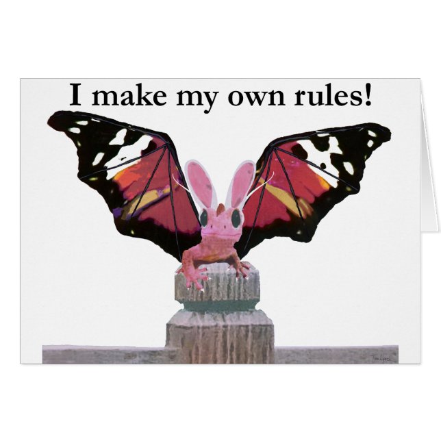 drake med kaninöron hälsningskort (Framsidan Horizontal)