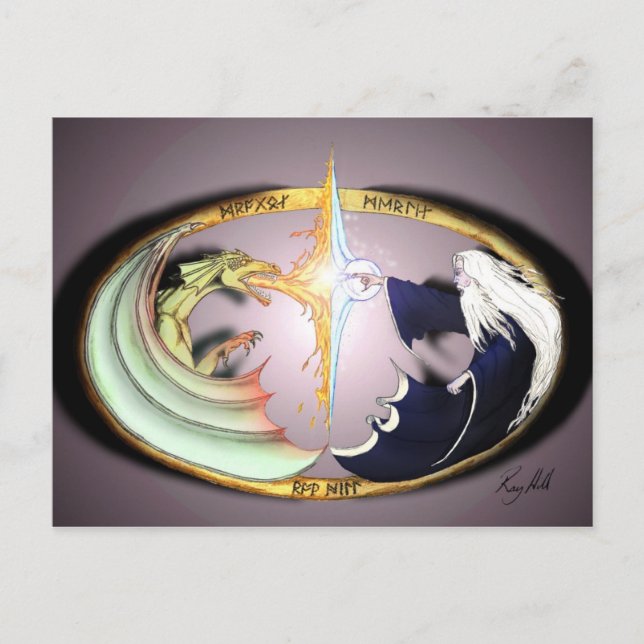 Drake & Merlin Vykort (Framsida)