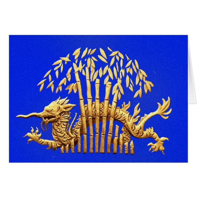 Drake och bambu OBS kort (Framsidan Horizontal)