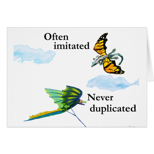 drake och drake hälsningskort (Framsidan Horizontal)