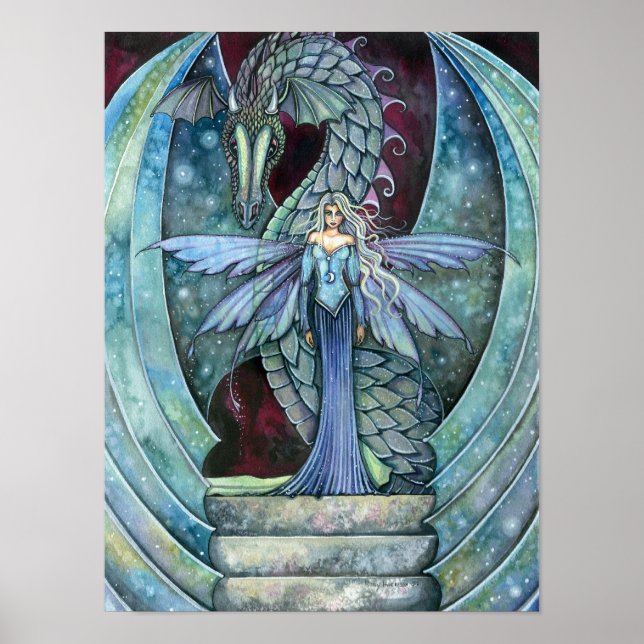 Drake och fe-plakattryck av Molly Harrison Poster (Framsidan)