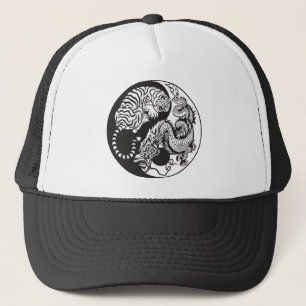 drake- och tigeryinyang symbol keps