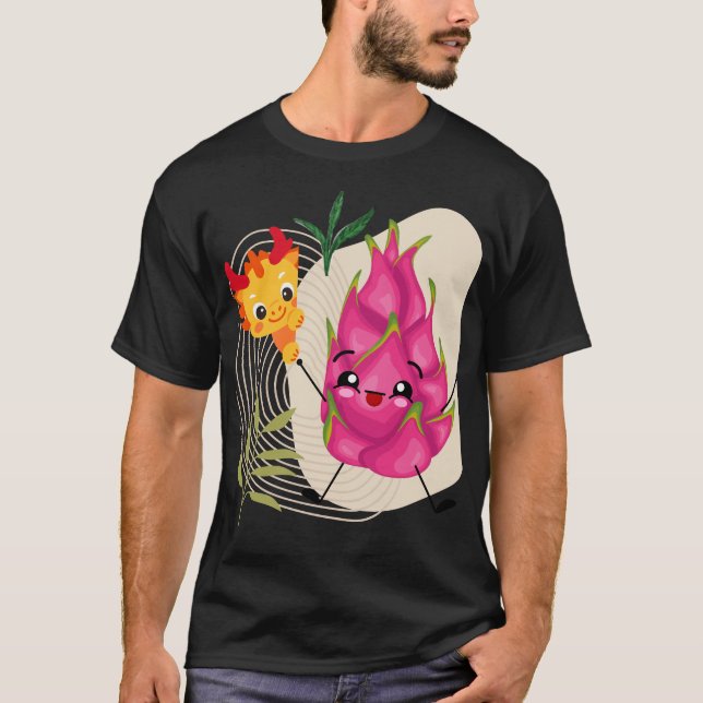 Drake och Växter Estetiskt | Botanisk Drake-Sovalk T Shirt (Framsida)