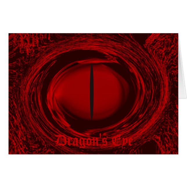 DRAKE ÖGA HÄLSNINGSKORT (Framsidan Horizontal)