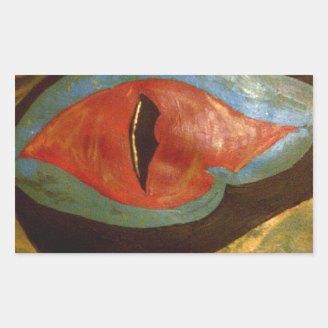 drake öga rektangulärt klistermärke (Framsida)