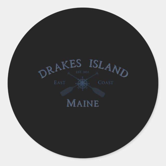 Drake ön Maine Runt Klistermärke (Framsida)