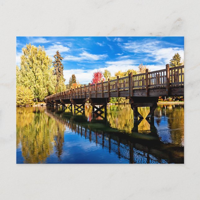 Drake Park Spegel Pond Bend Oregon-vykort Vykort (Framsida)