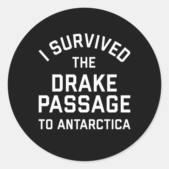 Drake Passage Antarctica Runt Klistermärke (Framsida)
