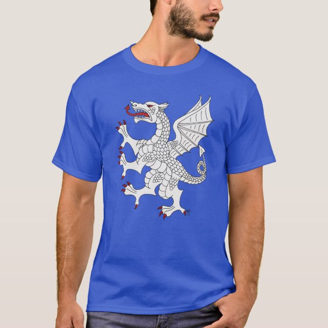Drake Rampant (Vit) T-shirt (Framsida)