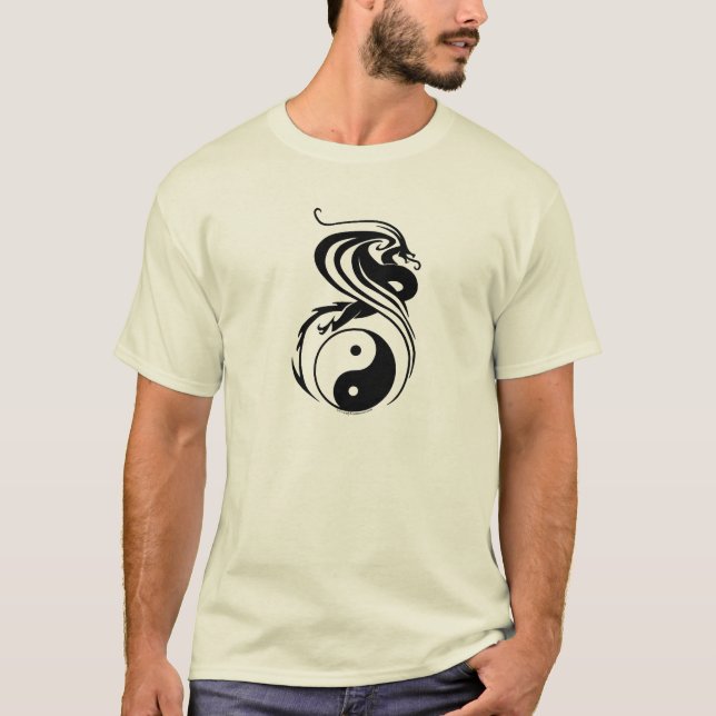 Drake som ying den yang skjortan tee shirt (Framsida)