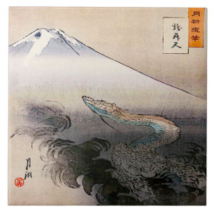 Drake stigning upp till himmel kakelplatta