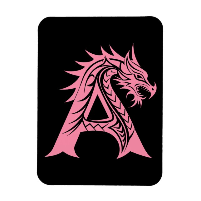 Drake Stilad Bokstav A, Drakalfabetet, Monogram Magnet (Vertikal)