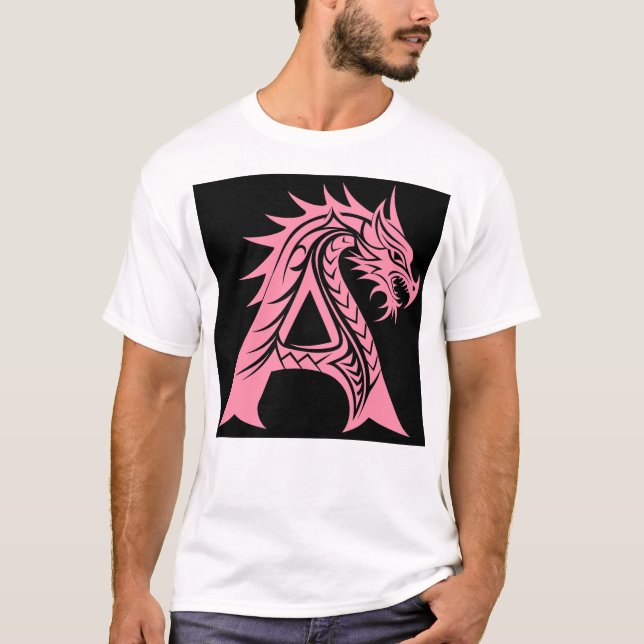 Drake Stilad Bokstav A, Drakalfabetet, Monogram T Shirt (Framsida)