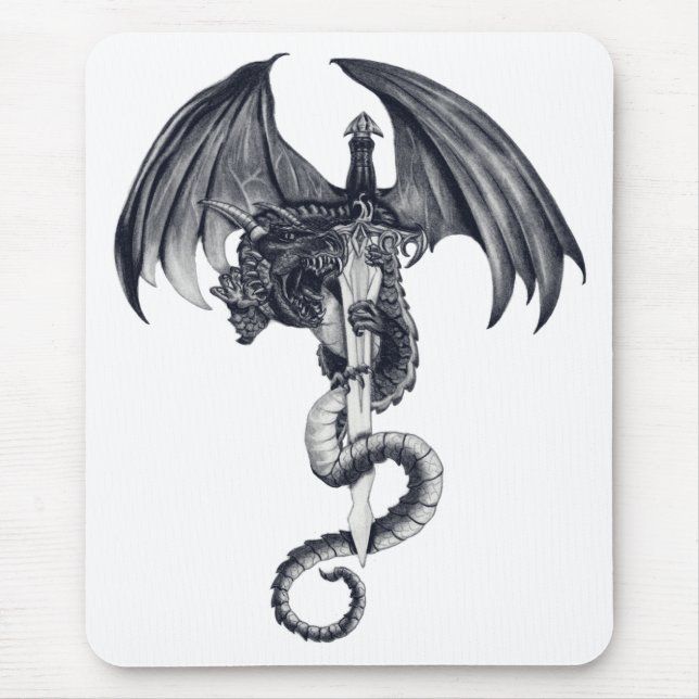 Drake & svärd Mousepad Musmatta (Framsidan)