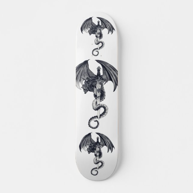 Drake- & svärdSkateboard Mini Skateboard Bräda 18,7 Cm (Framsida)