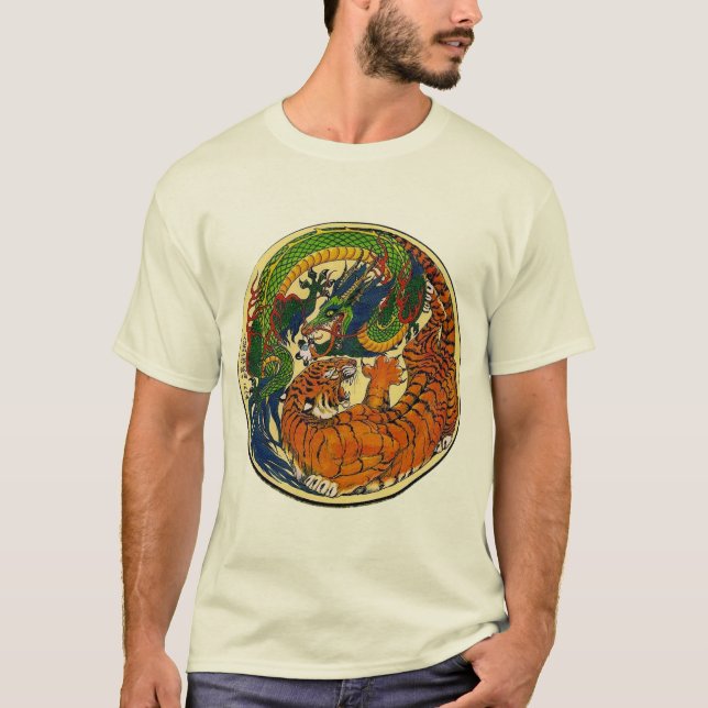 Drake/tiger Yin Yang T Shirt (Framsida)