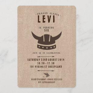 Drake & Viking födelsedaginbjudan Inbjudningar