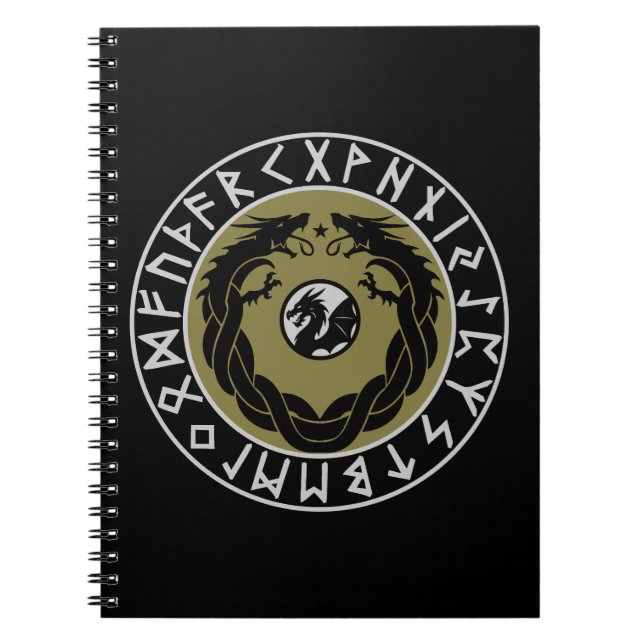 Drake Viking Runskydd Anteckningsbok (Framsidan)